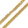 Trendy Men's 201 Stainless Steel Curb Chain Necklaces NJEW-L043A-42G-2