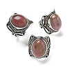 Natural Rhodonite Adjustable Rings RJEW-I108-02AS-13-4