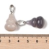 Natural Grey Agate Pendants G-B127-03P-19-4