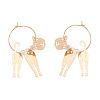 Alloy Hoop Earrings WG92327-01-5