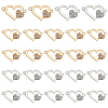 48Pcs 2 Colors Alloy Rhinestone Links/Connectors FIND-UN0016-40-1