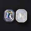 Rainbow Iridescent Plating Acrylic Cabochons OACR-E011-07-3