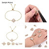 Brass Pave Clear Cubic Zirconia Pendants KK-N284-07G-4