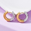 Two Tone 304 Stainless Steel Hinged Hoop Earrings for Women EJEW-A073-01A-1