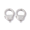 Tarnish Resistant 304 Stainless Steel Handcuff Clasps X-STAS-D009-02-2