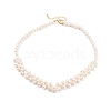 Grade A Natural Pearl Beads Bib Necklace for Teen Girl Women NJEW-JN03736-1