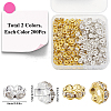 400pcs 2 Colors Brass Rhinestone Spacer Beads RB-SP0001-03A-2