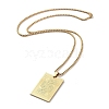 304 Stainless Steel Pendant Necklace NJEW-K253-12G-2