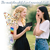 Glass Teardrop Hanging Suncatchers HJEW-WH0201-018-4