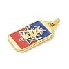 Rack Plating Brass Enamel Pendants KK-Z067-21G-2