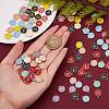 120Pcs 12 Colors Golden Plated Alloy Charms ENAM-SZ0001-64N-7