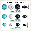 108Pcs 9 Styles Dyed Synthetic Turquoise Cabochons TURQ-PH0001-17-2