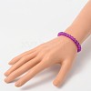 Stretchy Frosted Glass Beads Kids Bracelets for Children's Day BJEW-JB01768-02-3