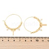 Brass Glass Hoop Earrings EJEW-U040-03G-5