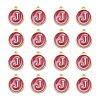 Golden Plated Alloy Enamel Charms X-ENAM-S118-08J-2