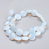 Flat Round Opalite Beads Strands G-S110-25-2