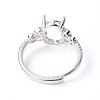 Adjustable Brass Finger Ring Components KK-L193-08P-3