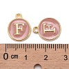 Golden Plated Alloy Enamel Charms ENAM-S118-07F-3