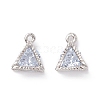 Alloy Clear Cubic Zirconia Charms ZIRC-A022-07P-1