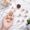 Fingerinspire 50Pcs Natural Wood Beads WOOD-FG0001-15B-3