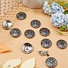 Gorgecraft 12 Sets 3 Colors Zinc Alloy Buttons BUTT-GF0001-21-4