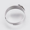 Adjustable 304 Stainless Steel Pad Ring Settings STAS-I088-I-01P-3