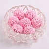 Handmade Woolen Macrame Wooden Pom Pom Ball Beads MAKN-PW0001-047D-1