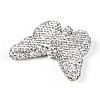 Butterfly Shaped Handmade Polymer Clay Rhinestone Beads CLAY-T023-23C-2