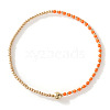 Glass Seed Beads & CCB Beads Stretch Bracelets TB4137-51-1