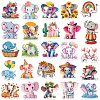 50Pcs Colorful Cute Elephant Cartoon Stickers PW-WGF8BEF-01-4