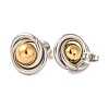 Ring & Round 304 Stainless Steel Stud Earrings for Women EJEW-U003-19-2