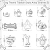 Dog Theme Tibetan Style Alloy Charms TIBEP-CJ0001-01-2