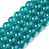 Transparent Spray Painted Glass Bead Strands DGLA-R050-8mm-13-1