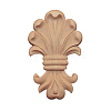 SUPERFINDINGS 4Pcs Rubber Wooden Carved Decor Applique WOOD-FH0001-89-1