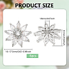 6Pcs 1-Hole Alloy Micro Pave Clear Cubic Zirconia Shank Buttons BUTT-FG0001-27-2
