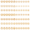 90Pcs 15 Styles Brass Bead Caps KK-PH0012-19B-1