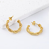 Twist 304 Stainless Steel Stud Earrings for Women OO0866-1