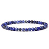 4mm Round Natural Sodalite Beads Bracelet for Men KG3069-26-1