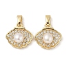 Brass Micro Pave Cubic Zirconia Pendants KK-U045-19G-1