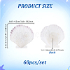 60Pcs Natural Shell Jewelry Decorative Plate AJEW-GA0009-64C-2