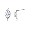 Brass Stud Earring Findings LS-X-KK-N232-434P-3