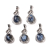 Natural Pietersite Teardrop Pendants PW-WG59668-01-6