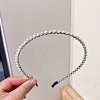 Alloy with Plastic Pearl Hair Bands PW-WG96FFC-02-1