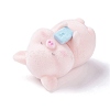Flocky Resin Miniature Pig Figurines AJEW-Z007-06-3