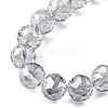 Transparent Electroplate Glass Beads Strands EGLA-N002-34F-F03-3
