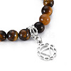 Reiki Natural Mixed Stone Stretch Bracelets for Girl Women BJEW-S145-001-3