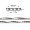 Tarnish Resistant Men's Jewelry Making 304 Stainless Steel Double Link Curb Chains CHS-A003C-1.0mm-2