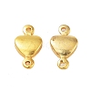 Rack Plating Brass Heart Links Connector Charms KK-S379-27G-1