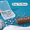  40Pcs 5 Style ABS Plastic Imitation Pearl & Clear Cubic Zirconia Stud Earring Findings EJEW-TA0001-08-5