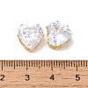 Brass Clear Cubic Zirconia Cabochons STAS-M294-30C-3